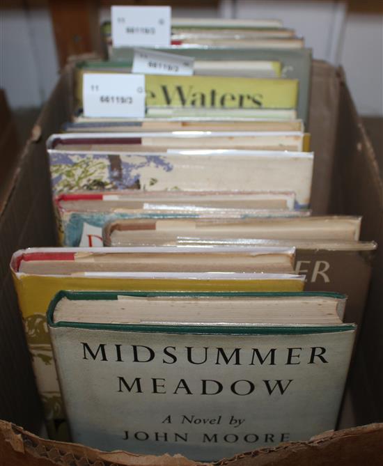 MOORE (John), first edition novels, short stories, country writings 1954-70, with d.js. (11, 1 price clippd, 2 inscr.)